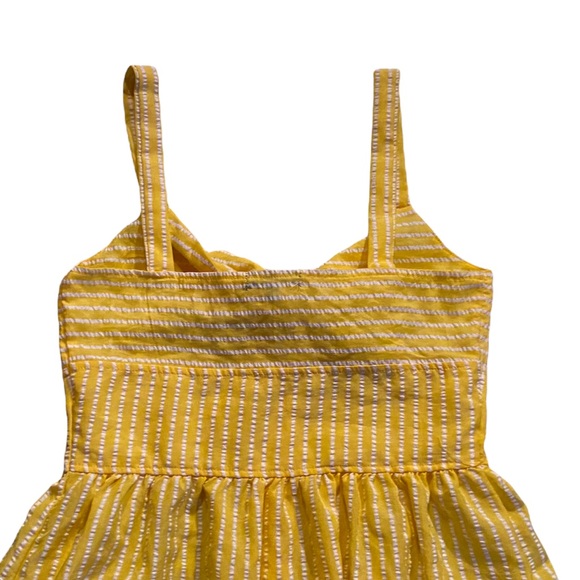 NWT Bee bop yellow seersucker knee length dress size M - Picture 6 of 10